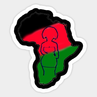 African Woman Sticker